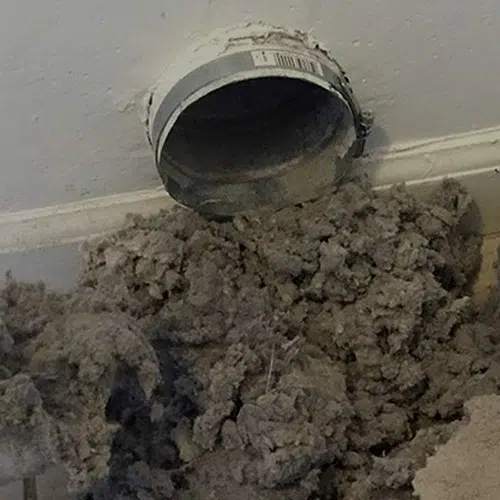 Dryer Vent Cleaning Progress